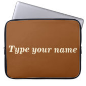 Ihr Name auf brauner Laptop-Hülle Laptopschutzhülle (Vorderseite)