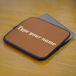 Ihr Name auf brauner Laptop-Hülle Laptopschutzhülle