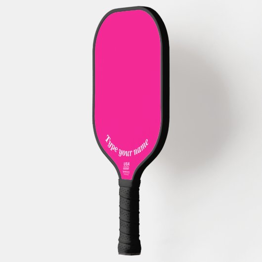 Ihr Name auf dem Schlichten Pink-Pickleball-Paddel Pickleball Schläger (Links)