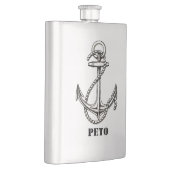 Ihr Name auf dieser Anker-Flasche Flachmann (Rechts)