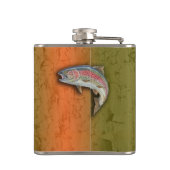 Ihr Name auf dieser Regenbogenforelle-Flasche Flachmann (Rückseite)