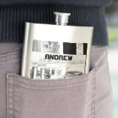 Ihr Name auf dieser Retro-Sedan-Flasche Flachmann (Beispiel)