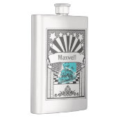 Ihr Name auf dieser sich fortbewegenden Flasche Flachmann (Rechts)