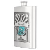 Ihr Name auf dieser sich fortbewegenden Flasche Flachmann (Links)