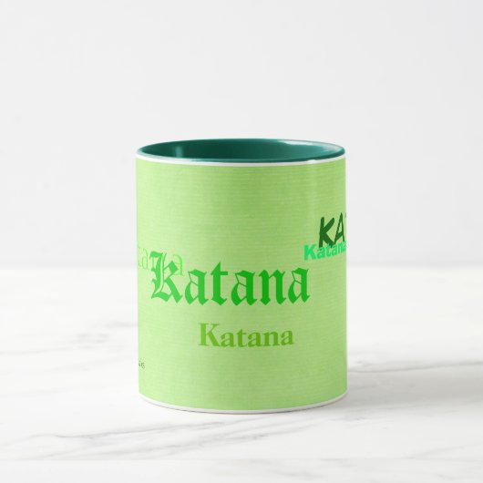 Ihr Name auf einem Tassen-Grün Tasse (Zentrum)