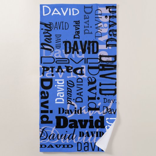 IHR NAME AUF einem TUCH kundengerechten Badetuch (Vorderseite)