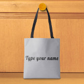 Ihr Name auf grauer Tragetasche Tasche