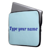 Ihr Name auf hellblauer Laptop-Hülle Laptopschutzhülle (Vorderseite Links)