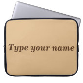 Ihr Name auf hellbrauner Laptop-Hülle Laptopschutzhülle (Vorderseite)