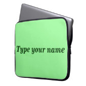 Ihr Name auf hellgrüner Laptop-Hülle Laptopschutzhülle (Vorderseite Links)