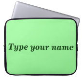 Ihr Name auf hellgrüner Laptop-Hülle Laptopschutzhülle (Vorderseite)