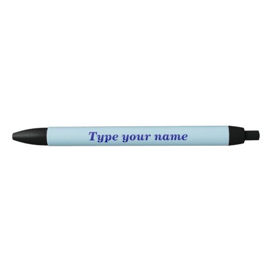 Ihr Name auf Light Blue Barrel Tinte Pen Kugelschreiber (Vorderseite)