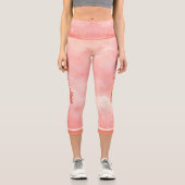 Ihr Name auf Marmorblende Capri Leggings (Vorderseite)