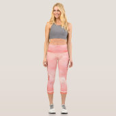 Ihr Name auf Marmorblende Capri Leggings (Vorderseite)