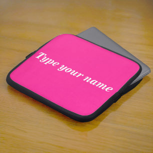 Ihr Name auf rosa Laptop-Hülle Laptopschutzhülle