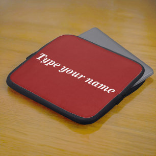 Ihr Name auf roter Laptop-Hülle Laptopschutzhülle