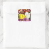 Ihr Name Aufkleber Tulip Blume Sein Name (Tasche)