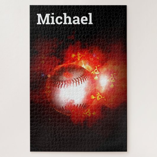 Ihr Name Baseball - Sportart Puzzle (Vertikal)