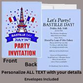 Ihr Name Bastille Day 14. Juli Celebration Party Einladung