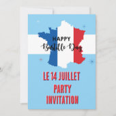 Ihr Name Bastille Day 14. Juli Celebration Party Einladung (Vorderseite)