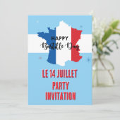 Ihr Name Bastille Day 14. Juli Celebration Party Einladung (Stehend Vorderseite)