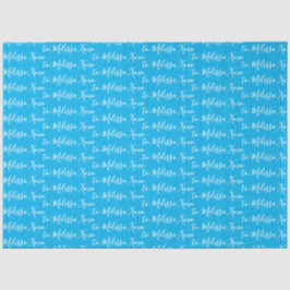 Ihr Name Blau Seidenpapier