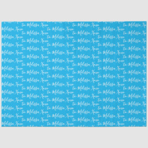 Ihr Name Blau Seidenpapier