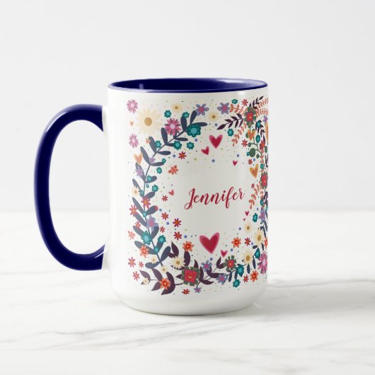 Ihr Name Bloral Custom Hübsch Inspiritivity Tasse (Links)