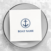 Ihr Name Blue Sea Anchor Serviette