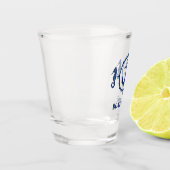 Ihr Name Blue Seepferd Anker Schnapsglas (Links)