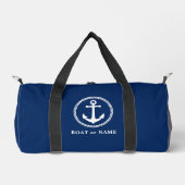 Ihr Name Boot oder Port Nautical Sea Anchor Blue Duffle Bag (Vorderseite)