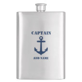 Ihr Name Captain Flask Anchor Flachmann (Vorderseite)