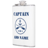 Ihr Name Captain Flask Anchor & Oars Flachmann (Links)