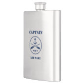 Ihr Name Captain Flask Anchor & Oars Flachmann (Links)