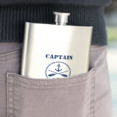 Ihr Name Captain Flask Anchor & Oars Flachmann (Beispiel)