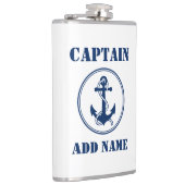 Ihr Name Captain Flask Anchor White Flachmann (Rechts)