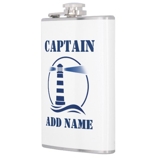 Ihr Name Captain Flask Lighthouse Flachmann (Links)