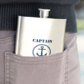 Ihr Name Captain Flask Sea Anchor Flachmann (Beispiel)