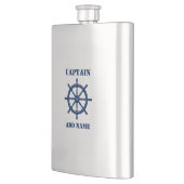 Ihr Name Captain Flask Ships Wheels Helm Navy Flachmann (Links)
