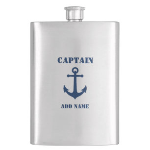 Ihr Name Captain Flask Vintag Anker Flachmann