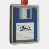 Ihr Name Classic 3.5" Blue Diskette Ornament (Rechts)