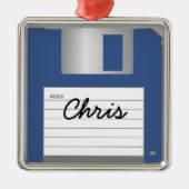 Ihr Name Classic 3.5" Blue Diskette Ornament (Vorne)
