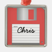 Ihr Name Classic 3.5" Red Floppy Disk Ornament (Vorne)