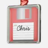 Ihr Name Classic 3.5" Red Floppy Disk Ornament (Links)