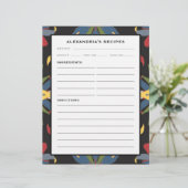 Ihr Name Colorful Kitchen Tile Rezept Binder Seite (Stehend Vorderseite)