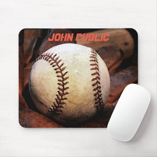 Ihr Name Custom Baseball Artwork Mousepad (Mit Mouse)
