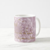 Ihr Name Custom Crystal Rose Quartz Kaffeetasse (VorderseiteRechts)