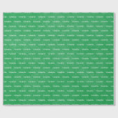 Ihr Name Custom Modern Distressed Green Geschenkpapier (Flach)