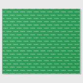 Ihr Name Custom Modern Green Geschenkpapier (Flach)