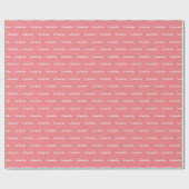 Ihr Name Custom Modern Pink Geschenkpapier (Flach)